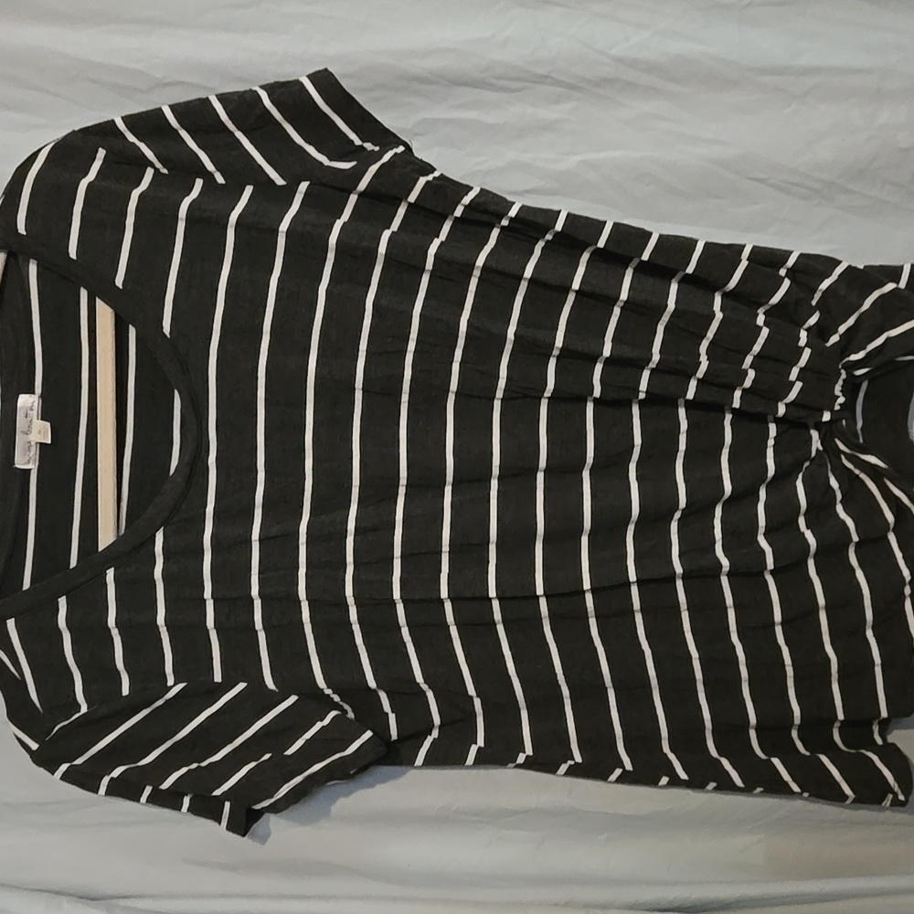 Womens short sleeve stripe top XL